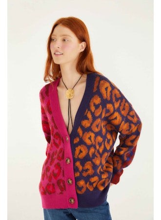 Ikat Leopard Cardigan