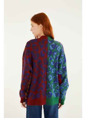 Ikat Leopard Cardigan