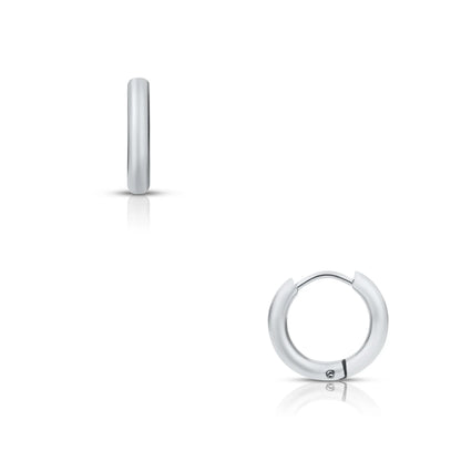 Erin Huggie hoop earring silver