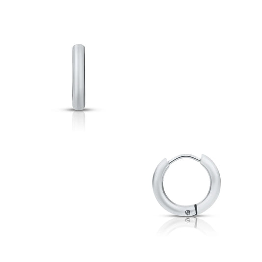 Erin Huggie hoop earring silver