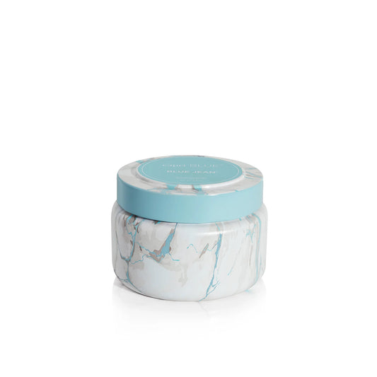 8.5oz marble travel tin - Blue Jean