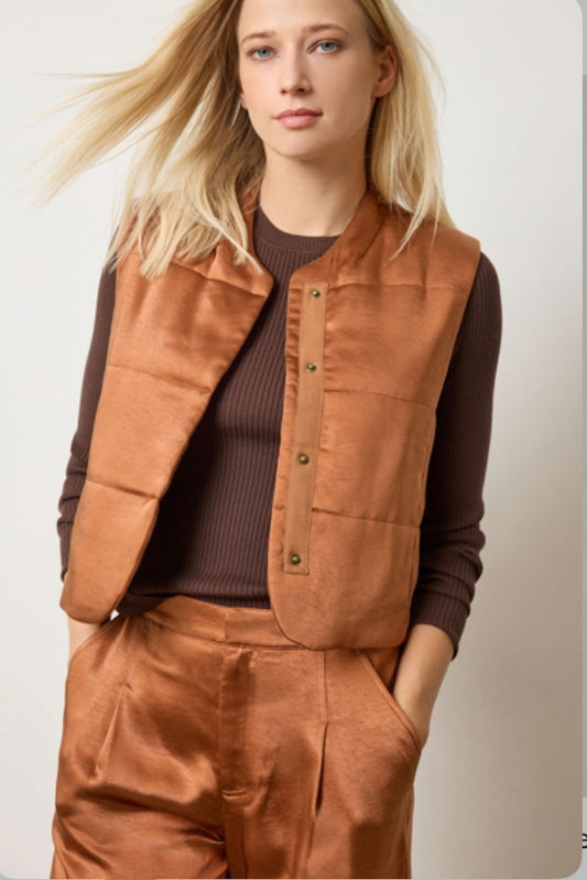 Satin Quilted Vest
