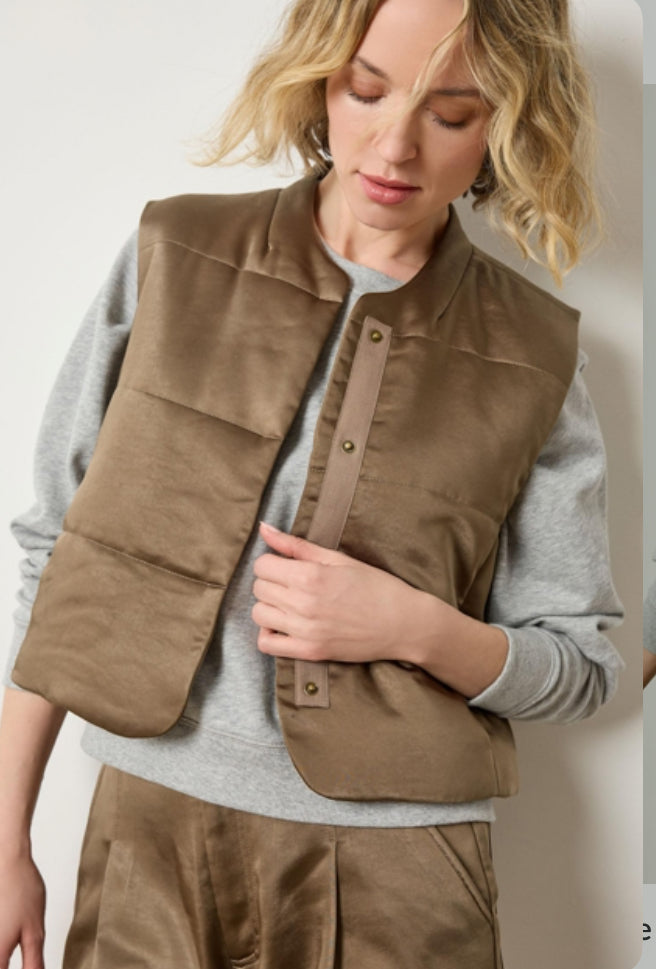 Satin Quilted Vest