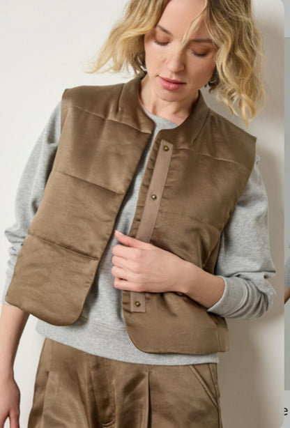 Satin Quilted Vest