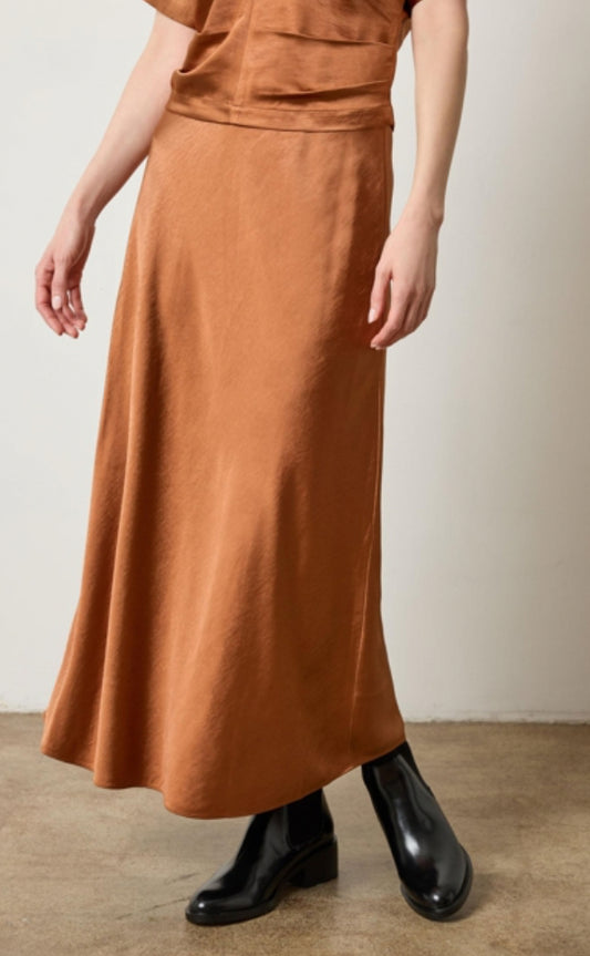 Satin Bias Maxi Skirt