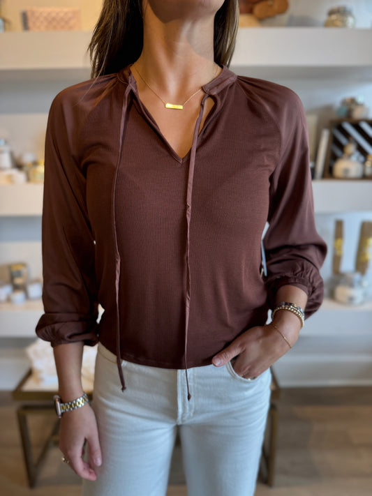 Long sleeve raglan mixed shirt