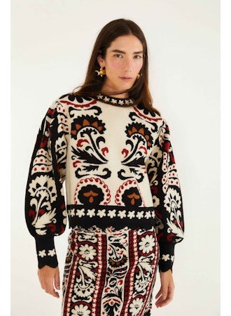 Tapestry Knit Sweater