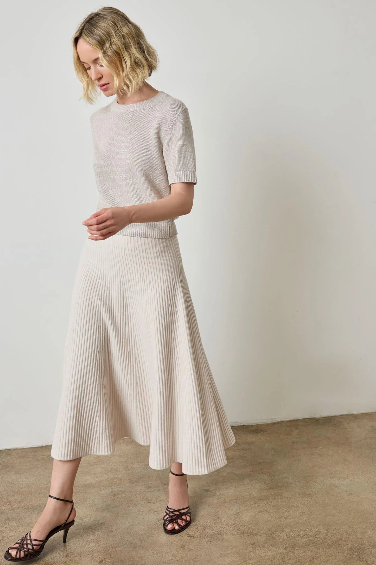 Flared Knit Skirt