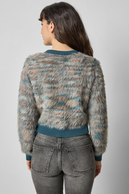 Brushed Crewneck Cardigan