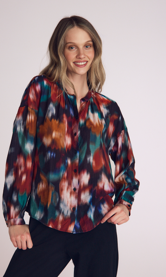 Mandarin Collar Button Down