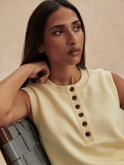 Maria Button Placket Tank