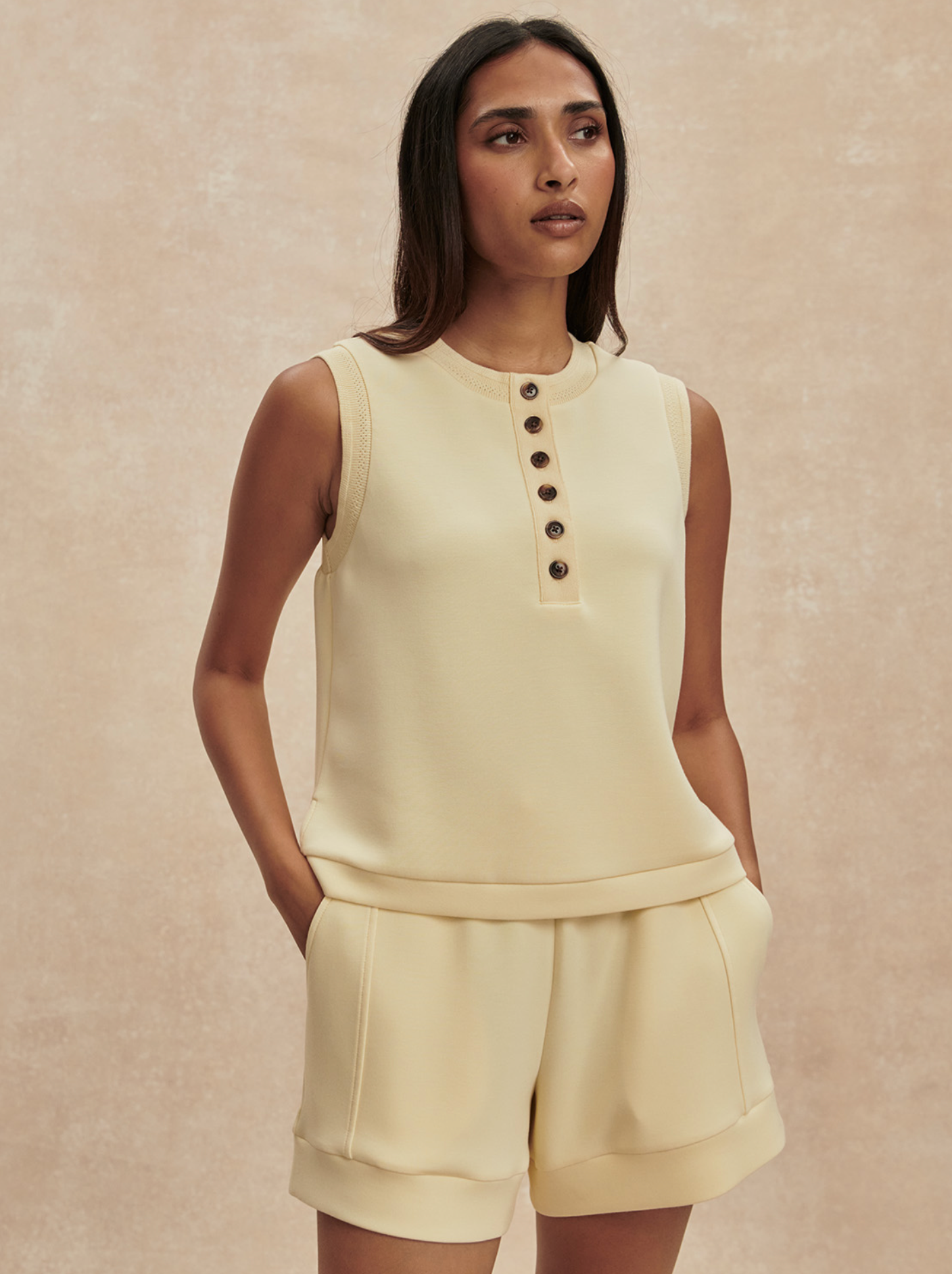 Maria Button Placket Tank
