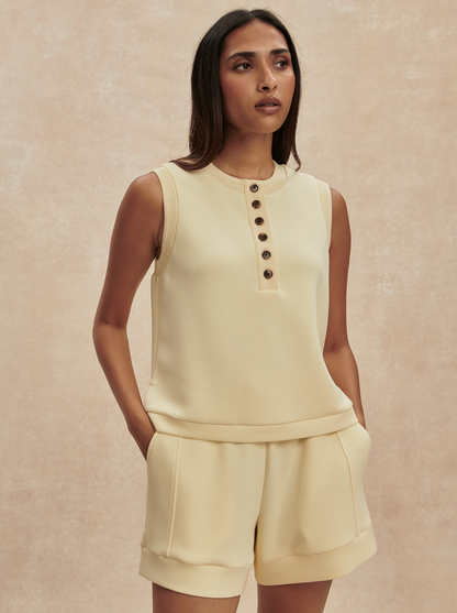 Maria Button Placket Tank