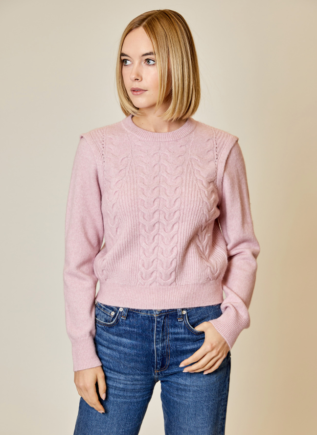 Crewneck Cable Sweater