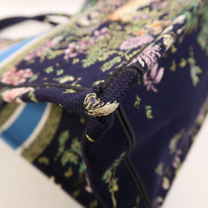 Dior Canvas Book Tote Large Handmade Bag Tote Bag Purple Blue Canvas