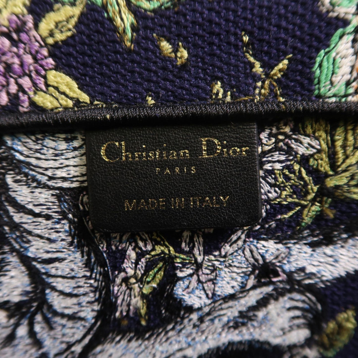 Dior Canvas Book Tote Large Handmade Bag Tote Bag Purple Blue Canvas