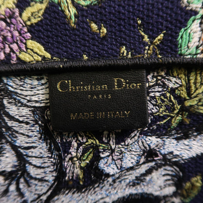 Dior Canvas Book Tote Large Handmade Bag Tote Bag Purple Blue Canvas