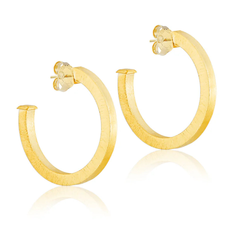 Taranto Hoops - Brushed Gold