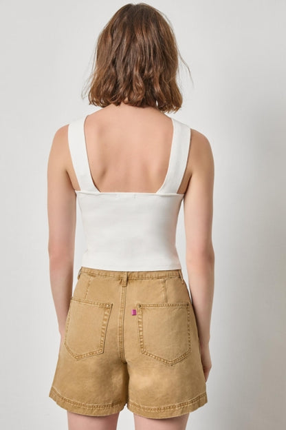 Wide Strap Knit Tank