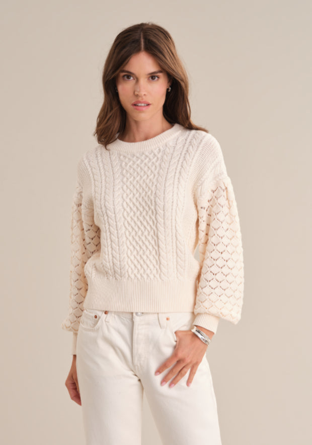 Piper Dramatic Sleeve Cable Pullover
