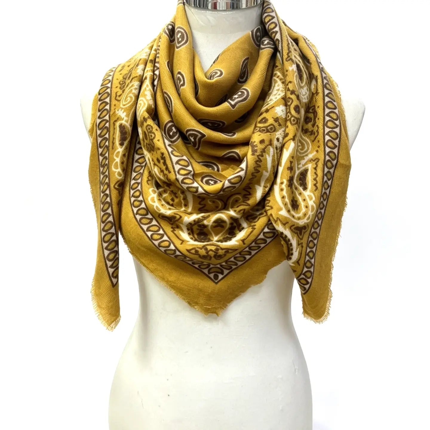 Large Wool Paisley Square