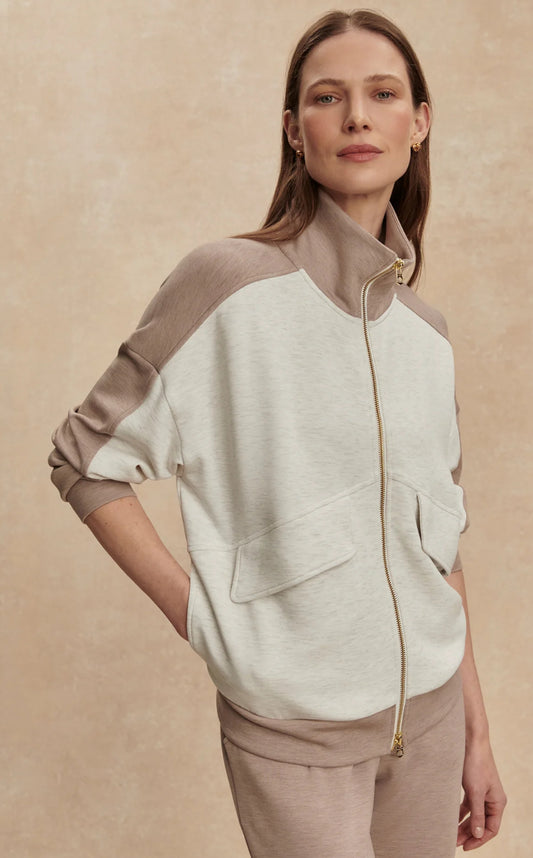 Garcia 2 Tone Zip Through Sweat