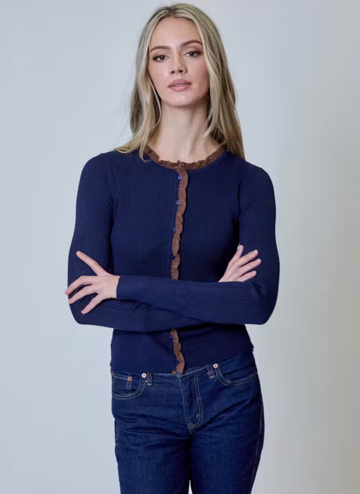 Long Sleeve Button Front Cardi