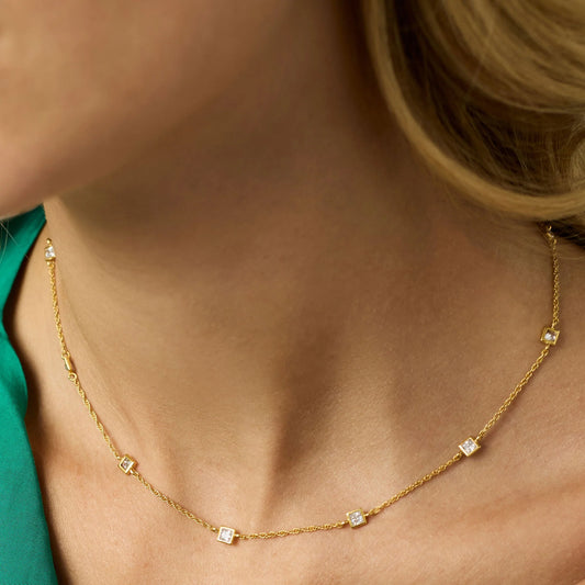 Jolie Delicate Station Necklace