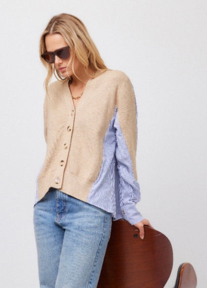 Celine Mixed Media Cardigan