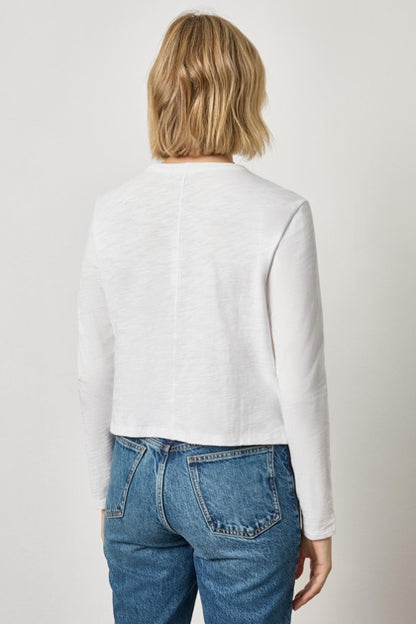 Long Sleeve Cropped Boyfriend Tee
