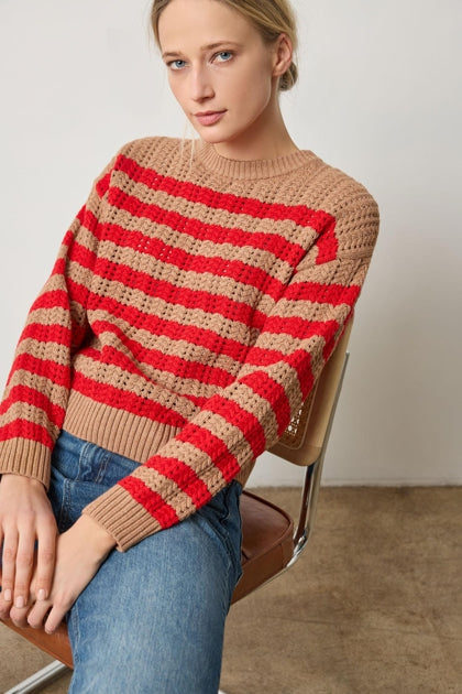 Stripe stitch sweater