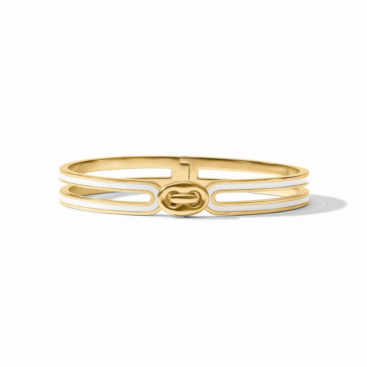 Laguna Enamel Hinge Bangle -Ivory