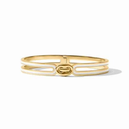 Laguna Enamel Hinge Bangle -Ivory