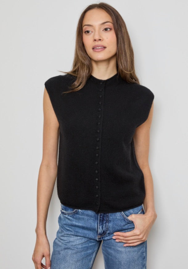 Mockneck Vest Cardi