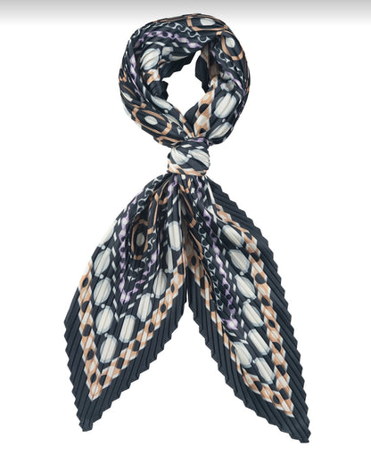 Dots on Dots Pleated Diamond Scarf