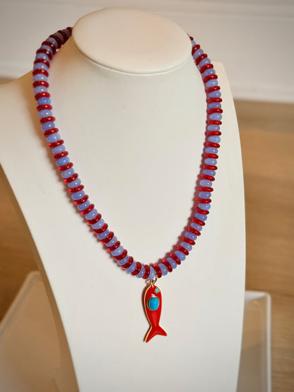 Striped Fish Necklace