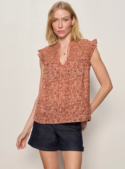 Free Feeling Smocked Blouse