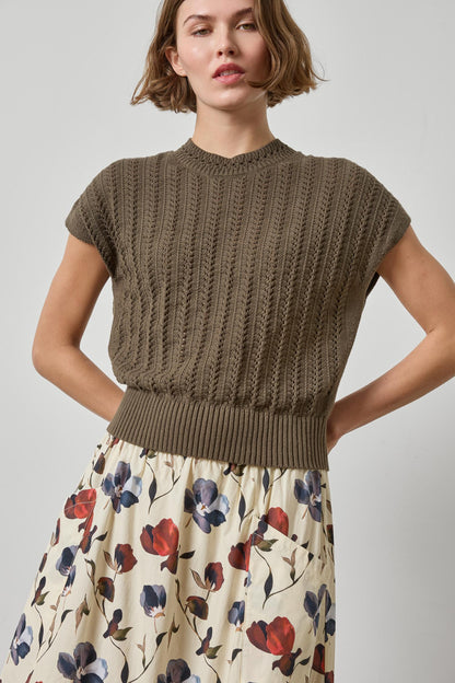 Novelty Stitch Wedge Sweater