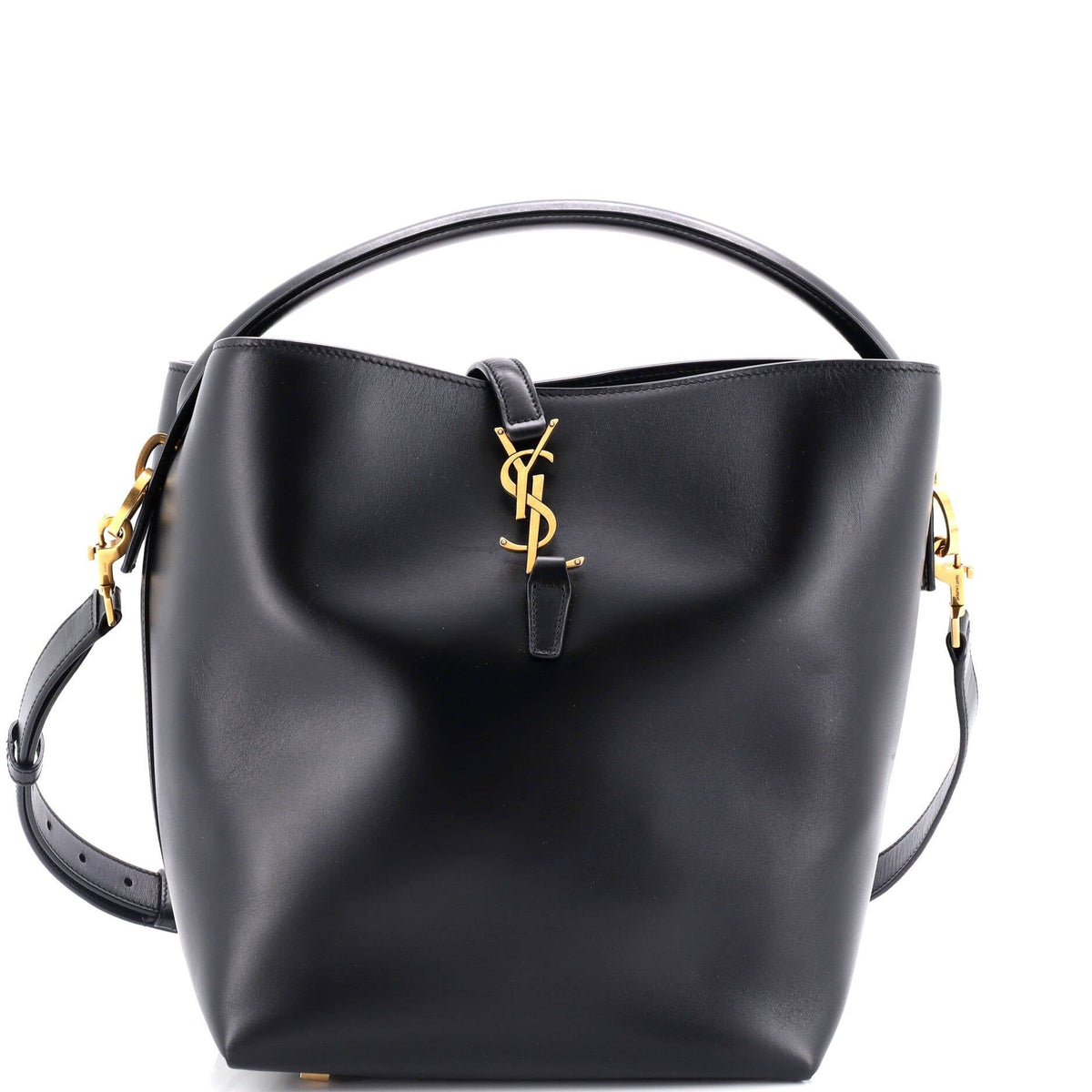 Saint Laurent Le 37 Bucket Bag, Black Leather