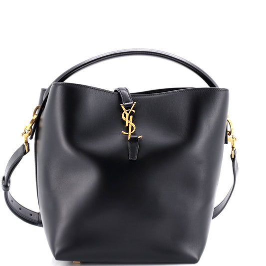 Saint Laurent Le 37 Bucket Bag, Black Leather