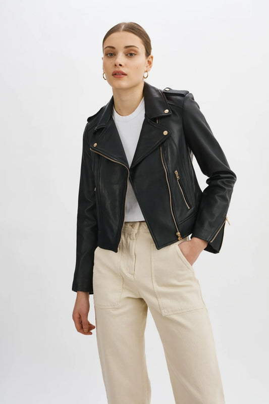 Donna Iconic Leather Biker Jacket