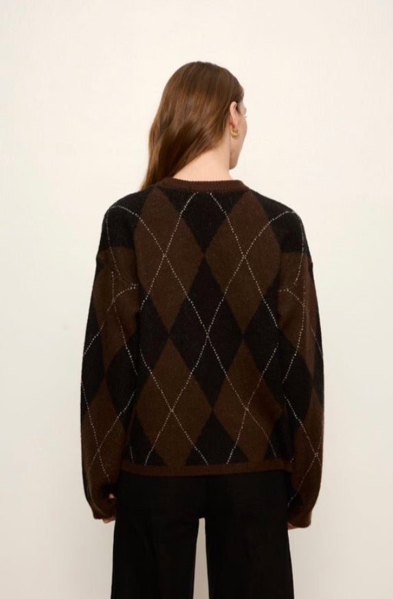 Argyle Crew Pullover