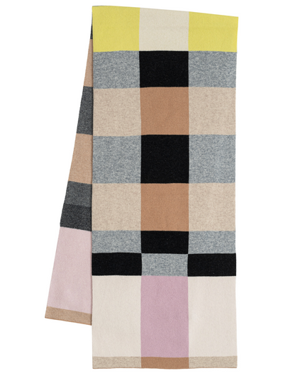 Merino Wool Geo Jacquard Scarf