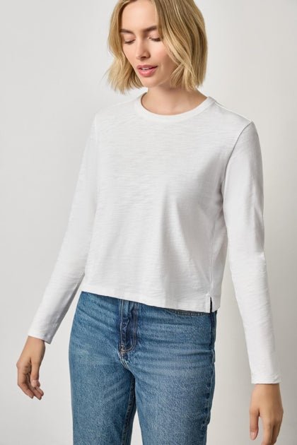 Long Sleeve Cropped Boyfriend Tee