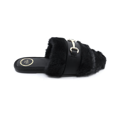 Hanni Belted Fur Clog