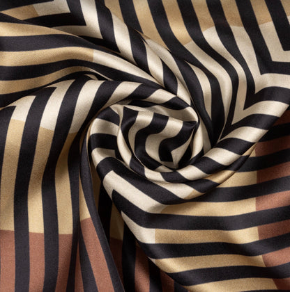 Concentric Stripes Silk Square
