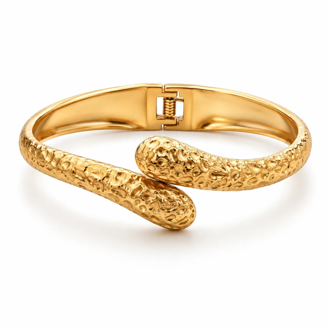 Maura Hammered Hinged Cuff Bracelet