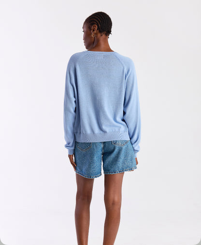 Merci Raglan Crew Sweater