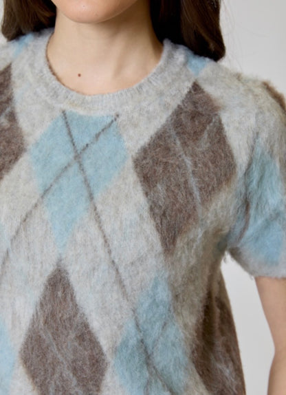 Brushed Argyle Sweater
