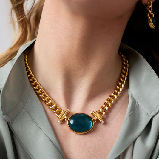 Dolce Statement Necklace - Montana Blue